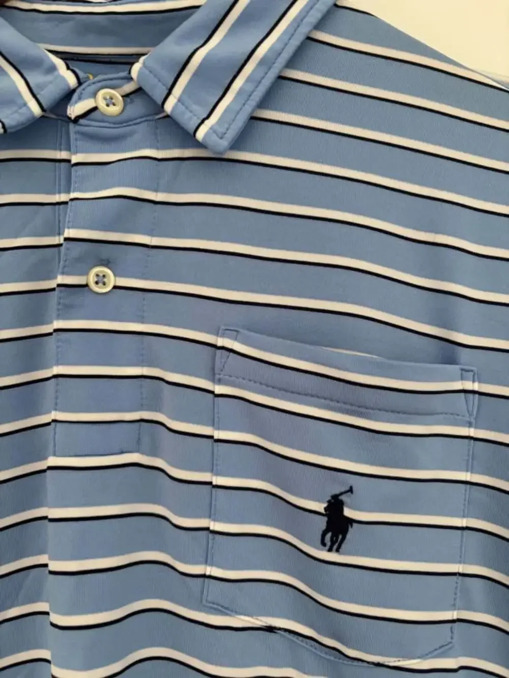 Polo Ralph Lauren Boys XL (18-20) Performance Striped Chest Pocket Polo